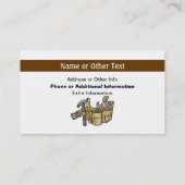 Carte De Visite Drôle Handyman (Dos)