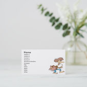 Carte De Visite drôle hillbilly rouge cou avec dessin animé de coc (Debout devant)