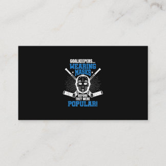 Carte De Visite Drôle Hockey Goalie Mask Pun Hockey sur glace