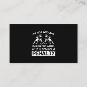 Carte De Visite Drôle joueur de hockey sur glace discutant de la p