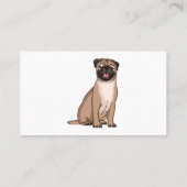 Carte De Visite Drôle joyeux dessin animé de chien de carlin (Dos)