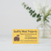 Carte De Visite Drôle joyeux yak mangeant de l'herbe dessin d'illu (Debout devant)