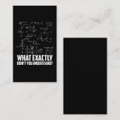 Carte De Visite Drôle Math Geek Physique Science Plaisanterie (Devant / Derrière)