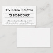 Carte De Visite Drôle médecin personnalisable (Devant / Derrière)