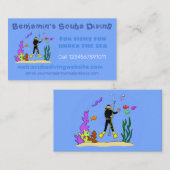 Carte De Visite Drôle moniteur de plongée (Devant / Derrière)