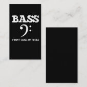 Carte De Visite Drôle musical Treble Bass Player (Devant / Derrière)