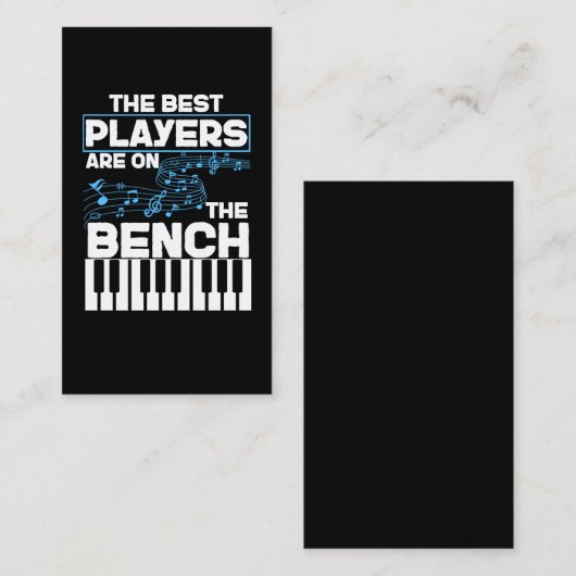 Carte De Visite Drôle Musicien Keyboard Piano Player (Devant / Derrière)