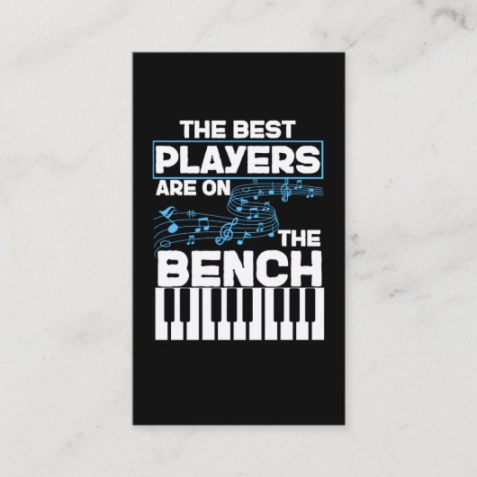 Carte De Visite Drôle Musicien Keyboard Piano Player (Devant)