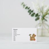 Carte De Visite Drôle Ours Sneaking Honey (Debout devant)