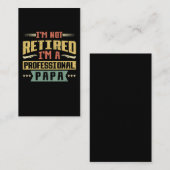 Carte De Visite Drôle Papa Professionnel Papa Retraite (Devant / Derrière)