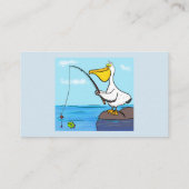 Carte De Visite Drôle pélican de pêche (Dos)
