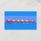 Carte De Visite Drôle pélicans rameurs dessin animé (Dos)