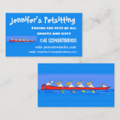 Carte De Visite Drôle pélicans rameurs dessin animé (Devant / Derrière)