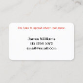 Carte De Visite Drôle Père Noël Hawaiian (Dos)