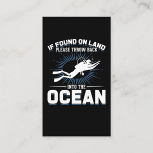 Carte De Visite Drôle Plaisir Plongée Plongée sous-marine