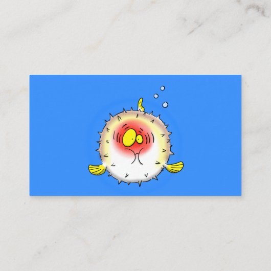 Carte De Visite Drôle poisson poivron porc-épic caricature poisson (Dos)