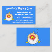 Carte De Visite Drôle poisson poivron porc-épic caricature poisson (Devant / Derrière)