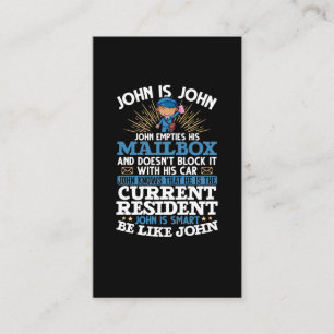 Carte De Visite Drôle Postman Mailman Postal Worker