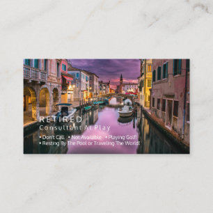 Carte De Visite Drôle Retraité, Canal Italien, Blague de Professio