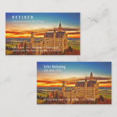 Carte De Visite Drôle Retraité, Château Allemand, do-it-yourself G (Devant / Derrière)