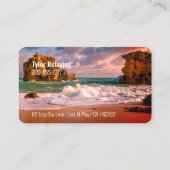 Carte De Visite Drôle Retraité, Coucher de soleil Océan, do-it-you (Dos)