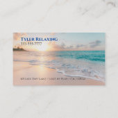Carte De Visite Drôle Retraité, Sunset Beach, do-it-yourself Gag d (Dos)