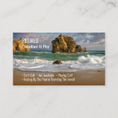 Carte De Visite Drôle Retraité, Vagues Océaniques, Gag de professi (Devant)