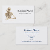 Carte De Visite Drôle Squelette (Devant / Derrière)