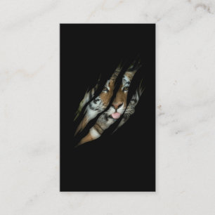 Carte De Visite Drôle Tigre Visage Tordu Claw Wild Safari Animal 