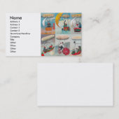 Carte De Visite drôles de machines à air steampunk wacky invention (Devant / Derrière)