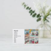 Carte De Visite drôles de machines à air steampunk wacky invention (Debout devant)