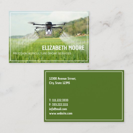Carte De Visite Drone Agriculture Services (Devant / Derrière)