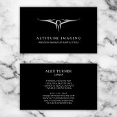 Carte De Visite Drone Business Pilot Photographe Cool noir