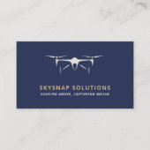 Carte De Visite Drone Business UAV Pilot Modern Navy Blue (Devant)