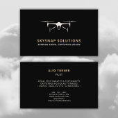 Carte De Visite Drone Business UAV Pilote moderne Black Gold