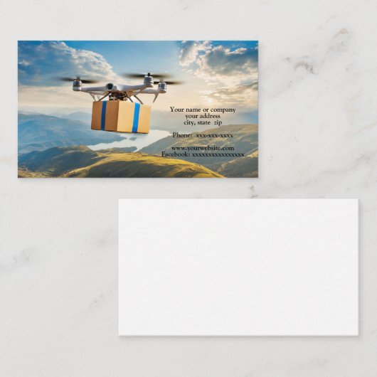 Carte De Visite Drone dans le ciel (Devant / Derrière)