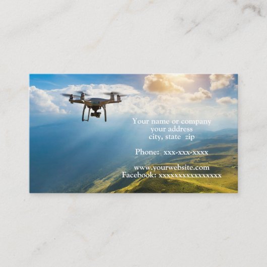 Carte De Visite Drone dans le ciel (Devant)