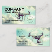 Carte De Visite Drone dans le ciel et logo (Devant / Derrière)