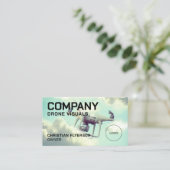 Carte De Visite Drone dans le ciel et logo (Debout devant)