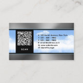 Carte De Visite Drone métallique ciel professionnel moderne (Dos)