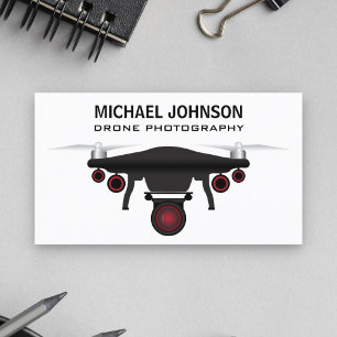 Carte De Visite Drone noir Caméra de drone Photographie par dr