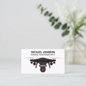 Carte De Visite Drone noir | Caméra drone | Photographie de drone (Debout devant)