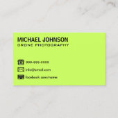 Carte De Visite Drone noir | Caméra drone | Photographie de drone (Dos)