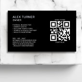 Carte De Visite Drone Pilot UAV Photographie QR Code moderne noir