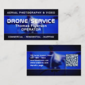 Carte De Visite Drone professionnel moderne (Devant / Derrière)