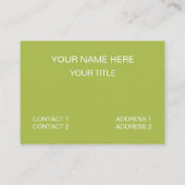 Carte De Visite Droplets d'eau Feuilles vertes Motif de la nature (Dos)