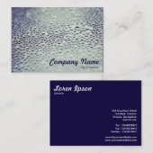 Carte De Visite Droplets d'eau sur verre (Devant / Derrière)