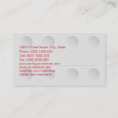 Carte De Visite Drugstore d'affaires de pharmacien de pharmacie (Dos)