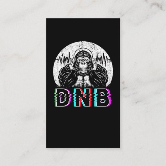 Carte De Visite Drum et basse électronique Gorilla Vaporwave Music (Devant)