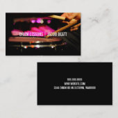 Carte De Visite Drum Music Lessons Drumsticks Professeur de groupe (Devant / Derrière)